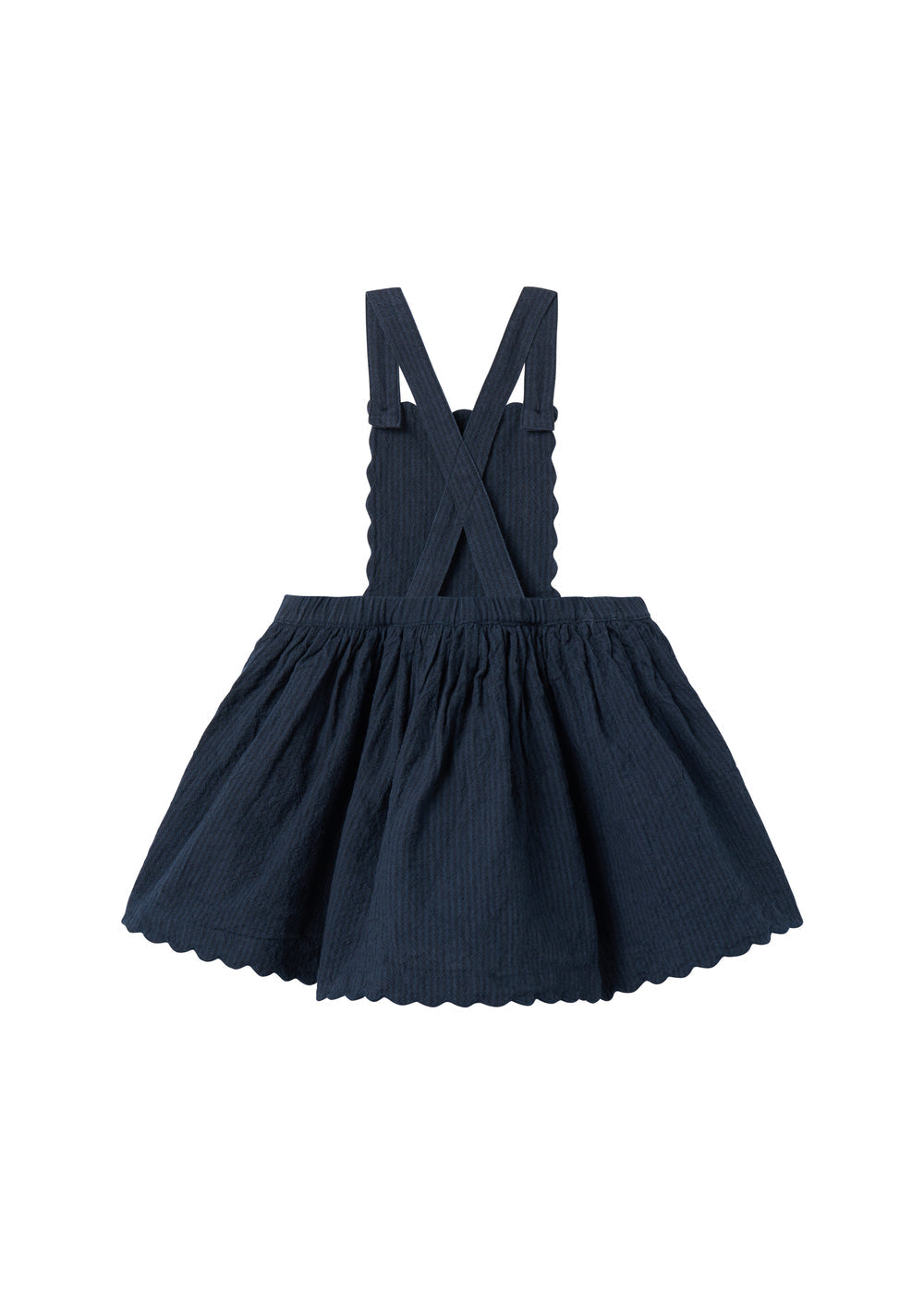 Mørkeblå selekjole til børn med bredt skørt