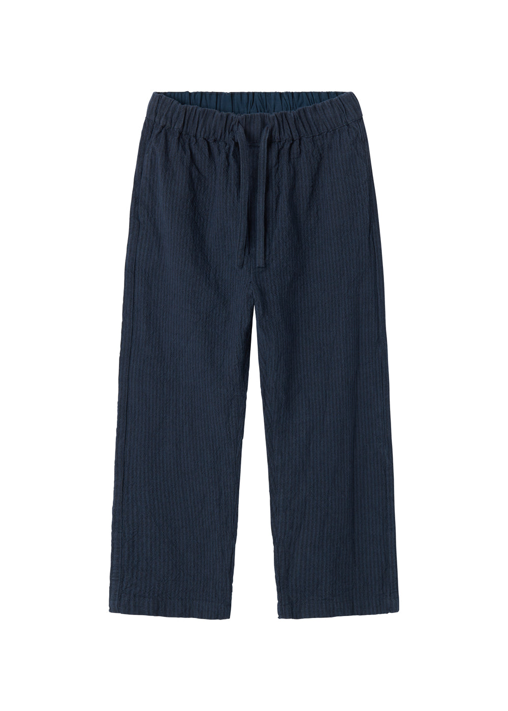 Mørkeblå løse bukser til børn med elastik i taljen