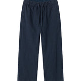 Mørkeblå løse bukser til børn med elastik i taljen