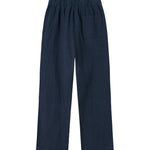 Mørkeblå bukser til kvinder med elastik i taljen