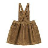 Brun fløjlssele­kjole til børn med justerbare stropper