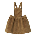 Brun fløjlssele­kjole til børn med justerbare stropper