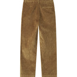 Brune fløjlsbukser med lige ben til kvinder