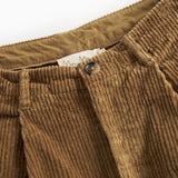 Brune fløjlsbukser med lige ben til kvinder