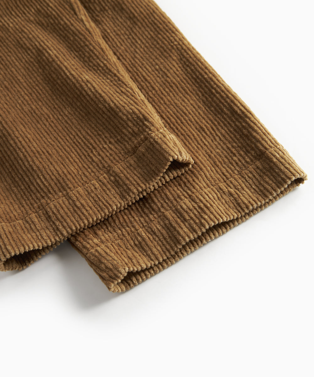 Brune fløjlsbukser med lige ben til kvinder