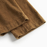 Brune fløjlsbukser med lige ben til kvinder