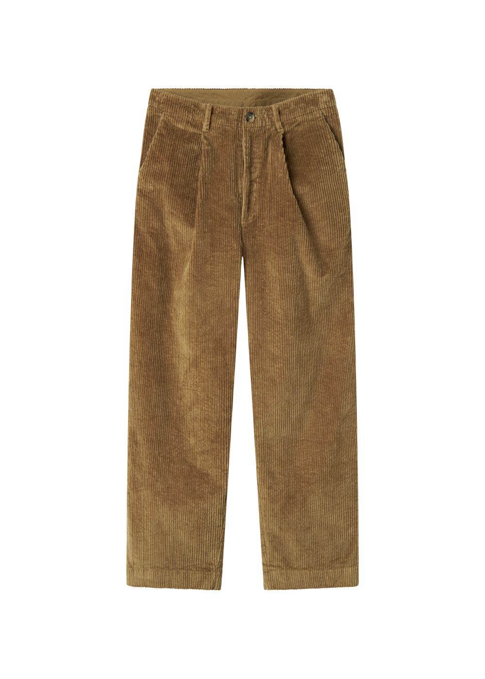 Brune fløjlsbukser med lige ben til kvinder