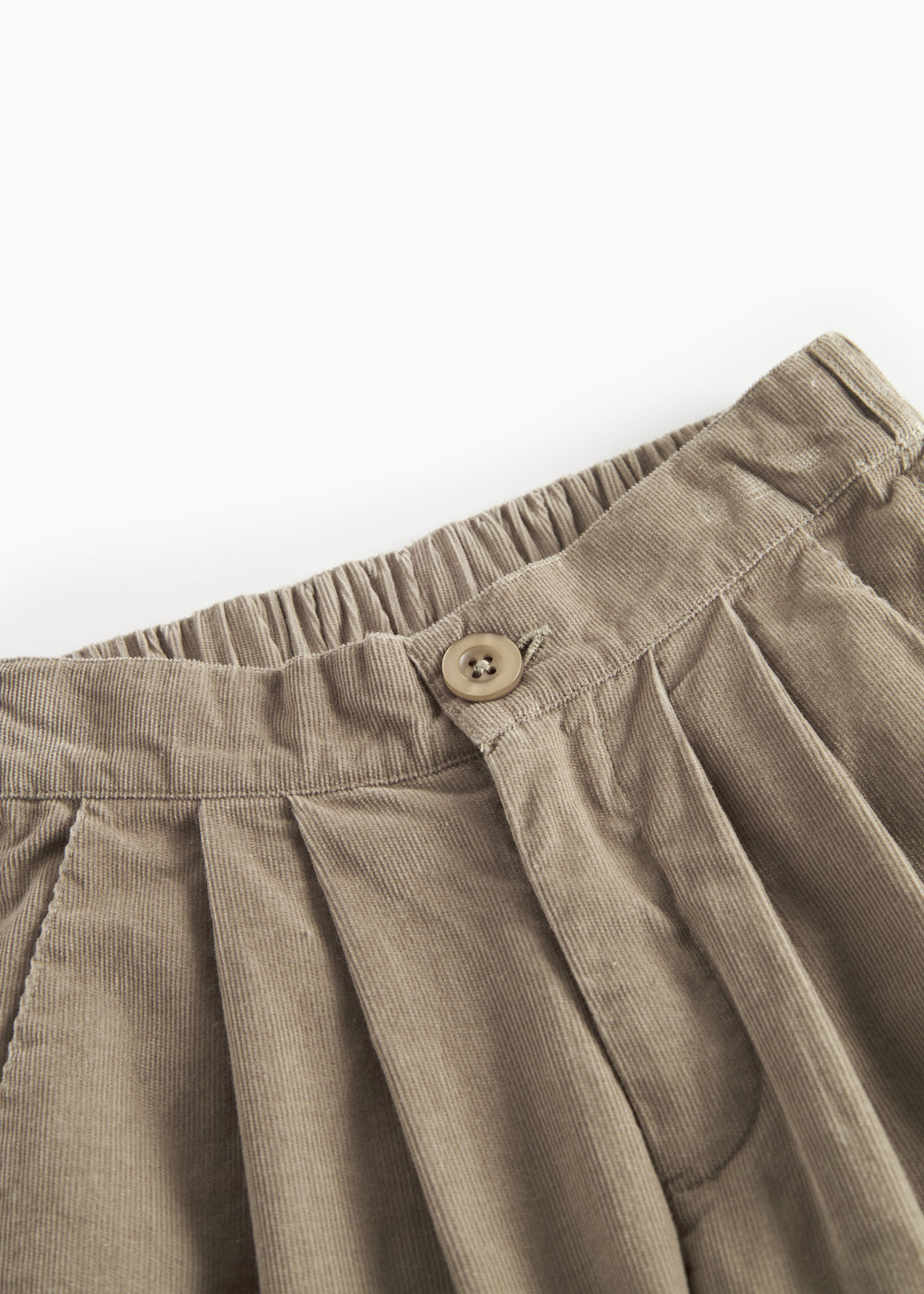 Beige bukser i babyfløjl med brede ben til børn