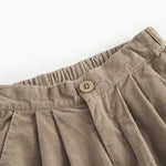 Beige bukser i babyfløjl med brede ben til børn