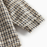 Brun ternet skjorte til børn i crepet bomuld