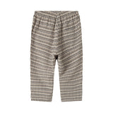 Brun ternede bukser til børn i crepet bomuld