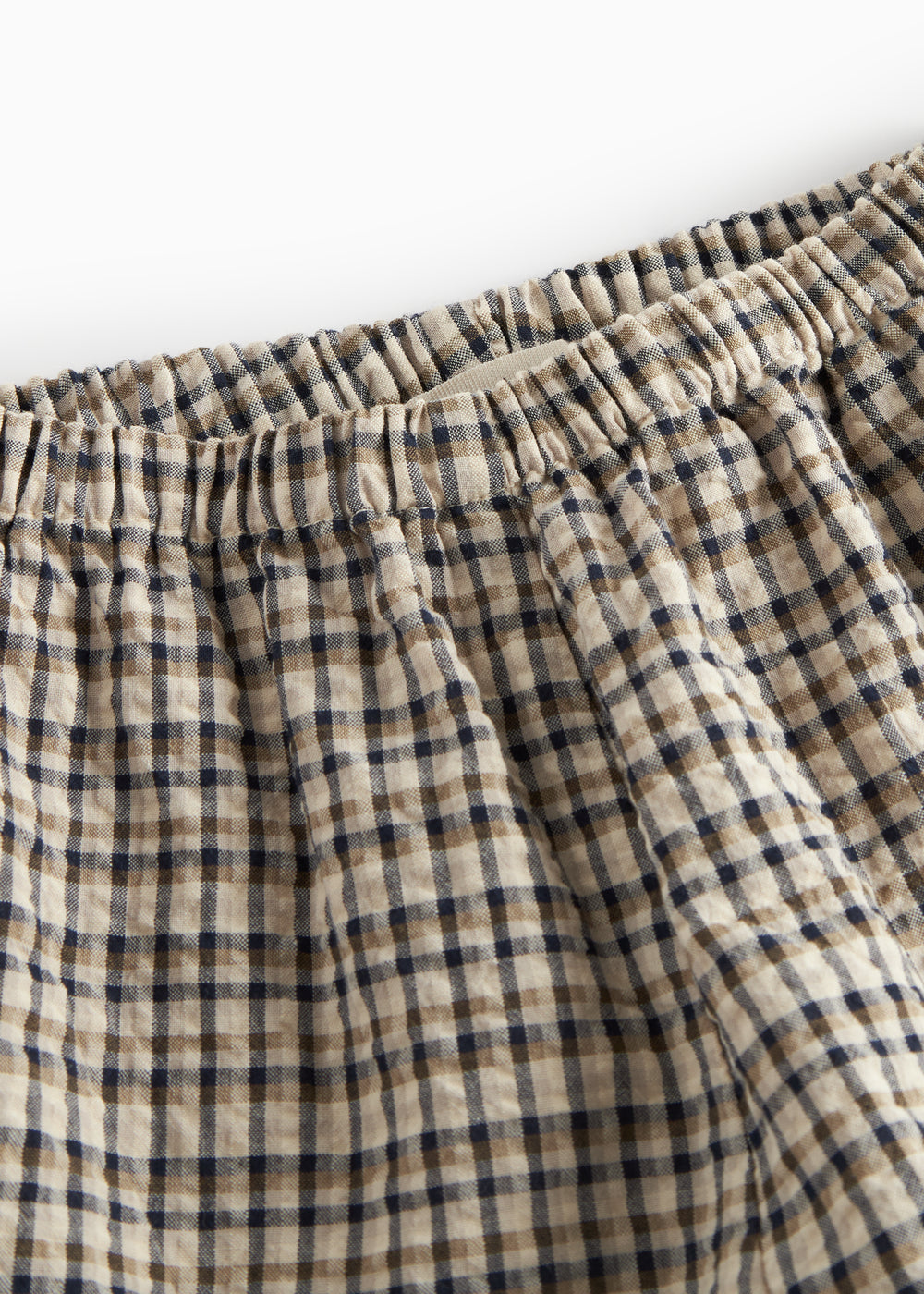 Brun ternede bukser til børn i crepet bomuld