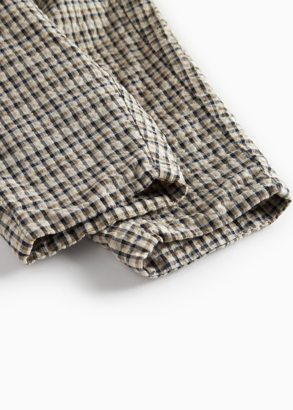 Brun ternede bukser til børn i crepet bomuld