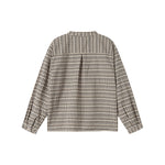 Brun ternet skjorte til børn i crepet bomuld