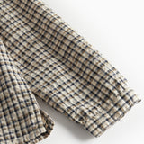 Brun ternet skjorte til børn i crepet bomuld