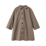 Enkel kaki chino frakke til børn set forfra