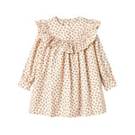 Kjole med blomsterprint og lange ærmer