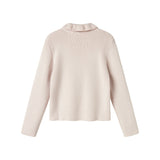 Hvid cardigan til børn med krave og knaplukning foran