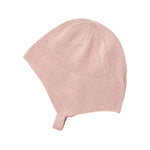 Lyserød hue i perlestrik til baby