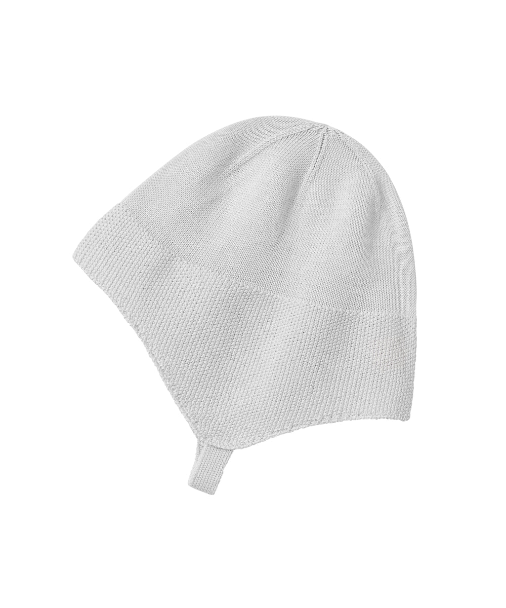 Grå hue i perlestrik til baby