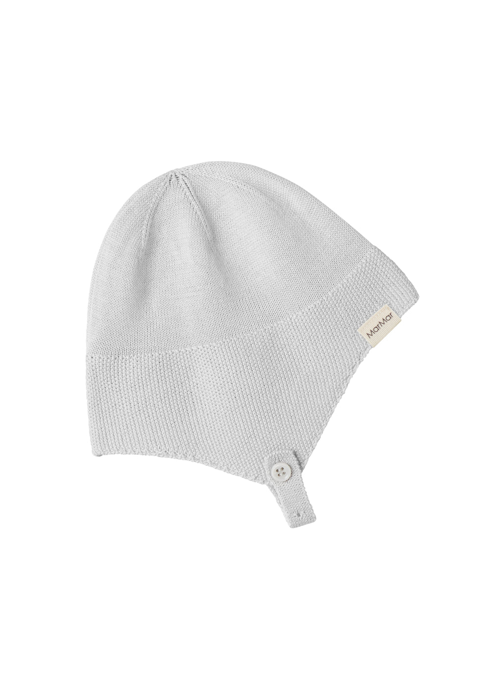 Grå hue i perlestrik til baby