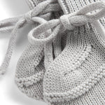 Grå strik babyfutter