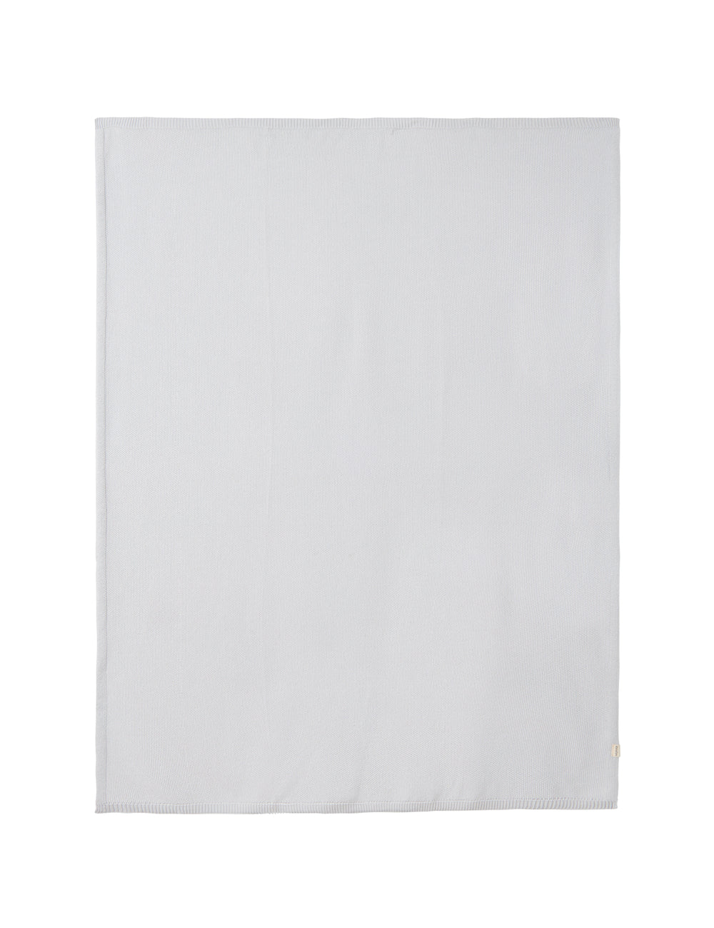 Grå strikket babytæppe