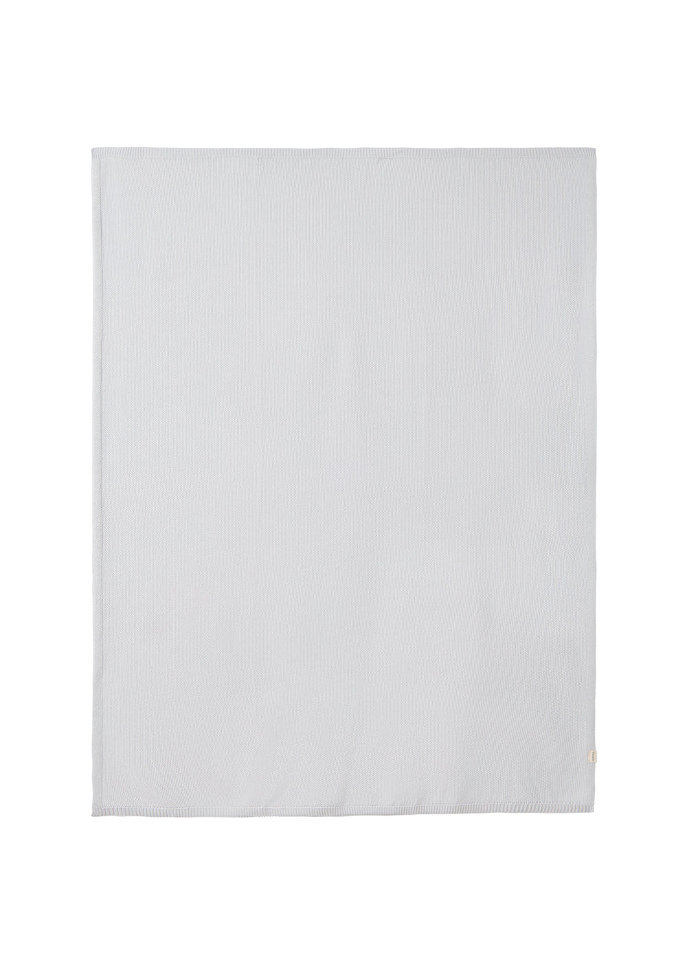 Grå strikket babytæppe