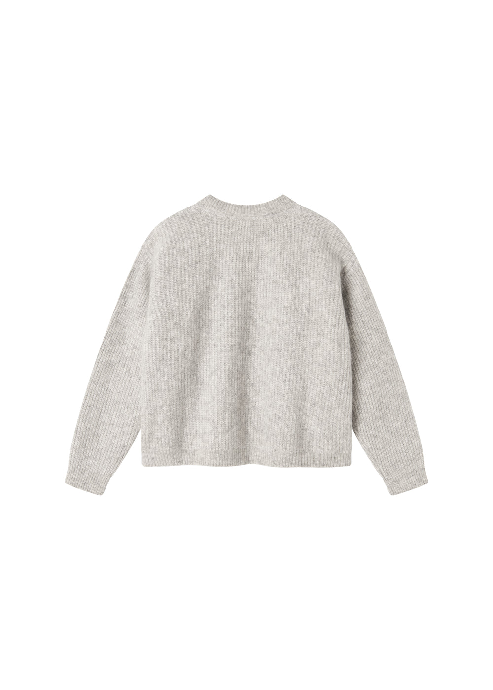 Beige strikbluse til kvinder med lange ærmer