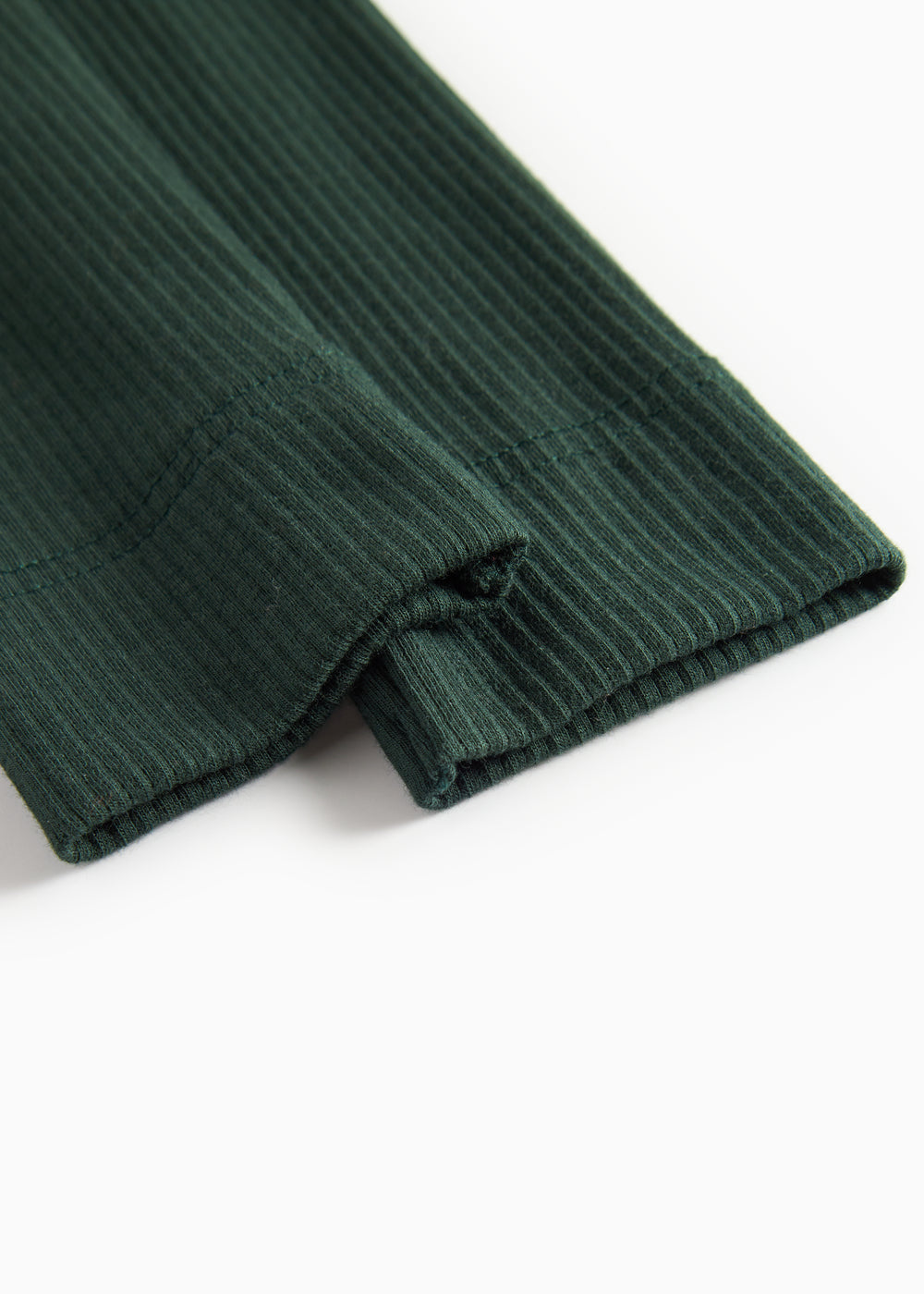 Grøne ribstrikkede leggings til børn