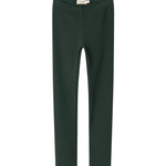 Grøne ribstrikkede leggings til børn