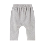 Lysegrå ribbede bukser med snøre i taljen til baby
