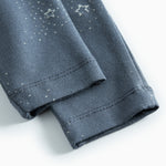 Mørkeblå babybukser med stjerneprint