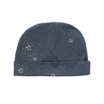 Mørkeblå hue med stjerneprint til nyfødt