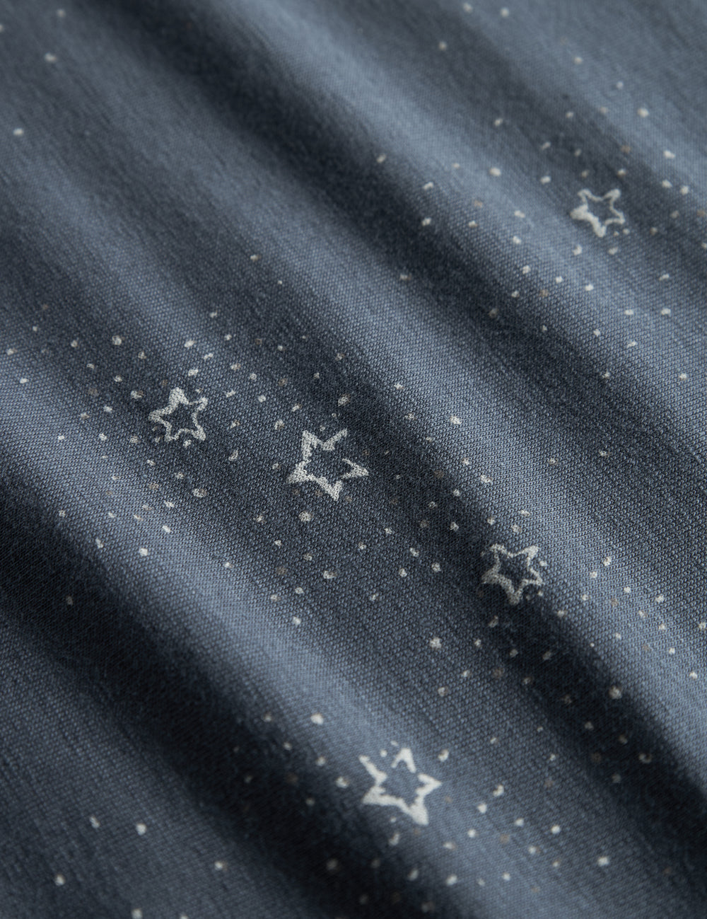 Mørkeblåt babytæppe med stjerneprint