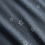 Mørkeblåt babytæppe med stjerneprint