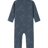 Mørkeblå baby heldragt med stjerneprint til