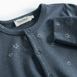 Mørkeblå baby heldragt med stjerneprint til