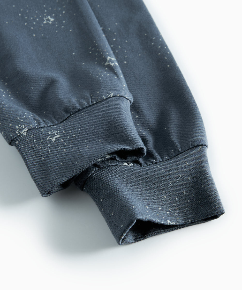 Mørkeblåt pyjamasbukser med stjerneprint til børn