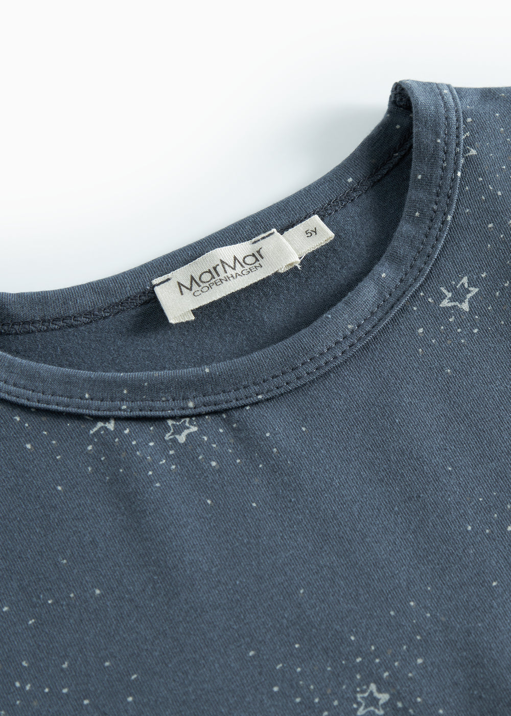 Mørkeblåt pyjamastrøje med stjerneprint til børn