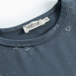 Mørkeblåt pyjamastrøje med stjerneprint til børn