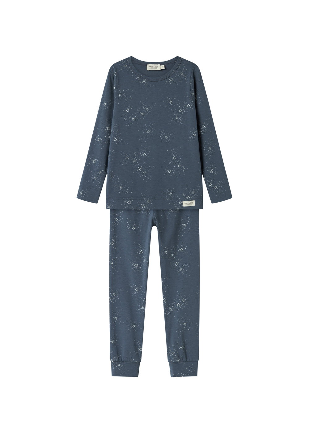 Mørkeblåt pyjamasæt med stjerneprint til børn