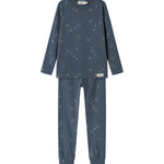 Mørkeblåt pyjamasæt med stjerneprint til børn