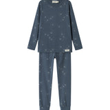 Mørkeblåt pyjamasæt med stjerneprint til børn