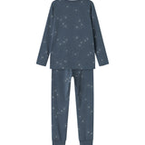 Mørkeblåt pyjamasæt med stjerneprint til børn