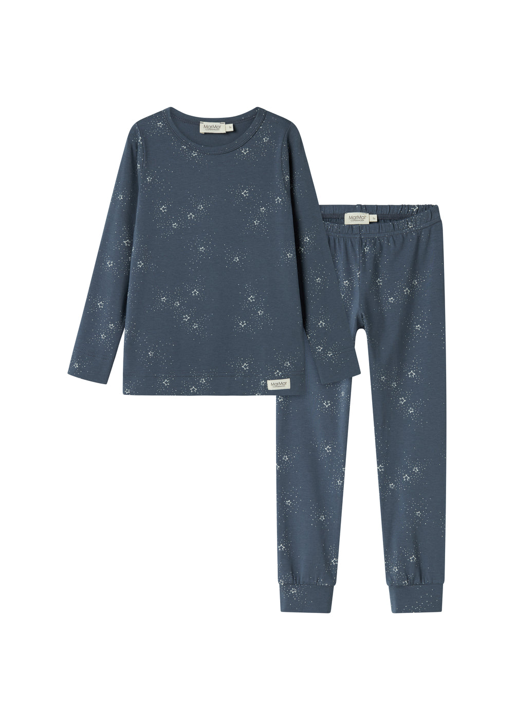 Mørkeblåt pyjamasæt med stjerneprint til børn