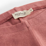 Støvet rosa ribstrikkede leggings til børn