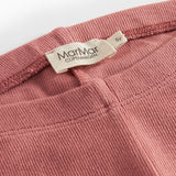 Støvet rosa ribstrikkede leggings til børn