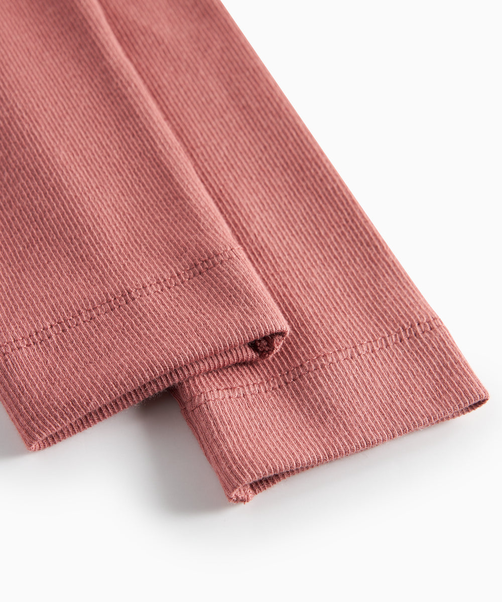 Støvet rosa ribstrikkede leggings til børn