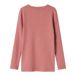 Støvet rosa t-shirt med lange ærmer til børn